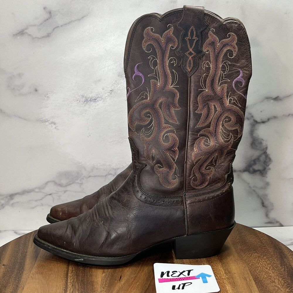 Women’s Size 8 C Narrow-Justin Cowgirl Multicolor Boots Stampede Western L2562